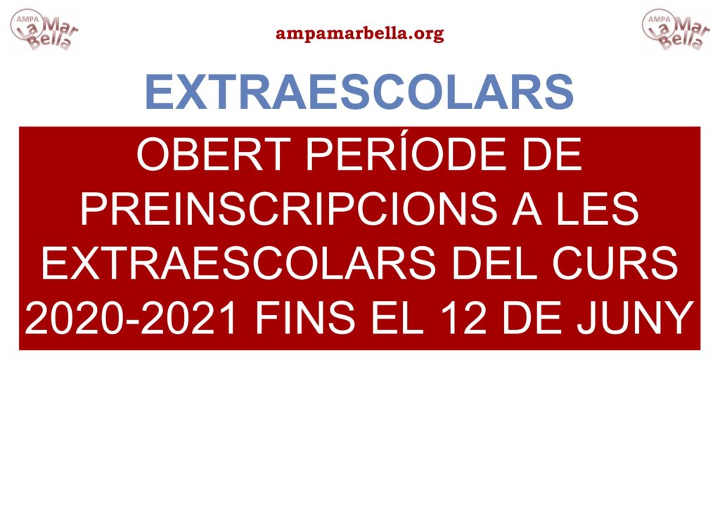 Extraescolars 2020-21